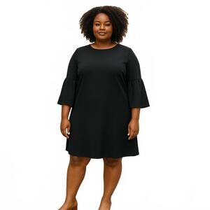 Amanda Uprichard (Revolve) Angela Bell Sleeve‎ Shift Dress Sz L